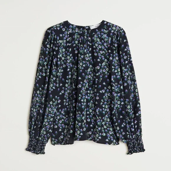 Mango Matching Set! XS/S Maxi Skirt + Blouse- Black Tiered- Purple Floral Print - Picture 2 of 14